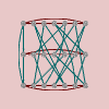 Cayley diagram for a nonabelian group of order 21